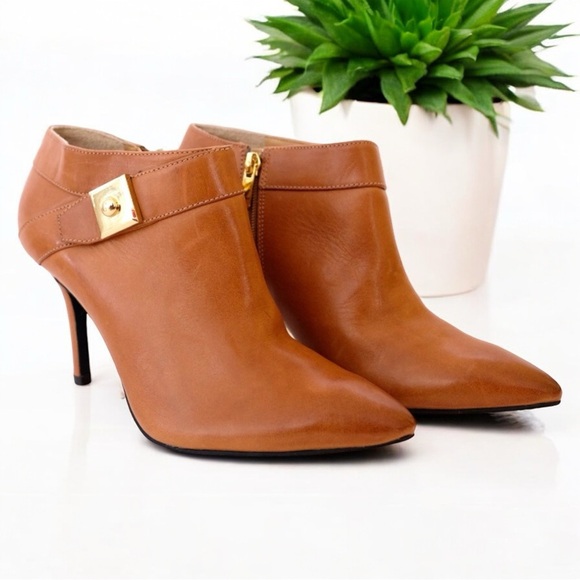 Enzo Angiolini Shoes - Enzo Angiolini Cognac “Corynn” Ankle Booties